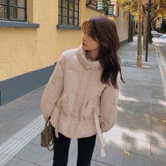 ins 2020秋冬韩版新款短款小个子面包服收腰学生棉服棉衣外套女 