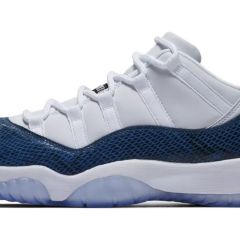 摩尔体育 Air Jordan 11 Low AJ11蓝蛇 白蓝爆裂纹低帮CD6846-102