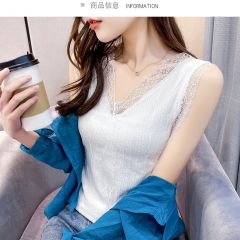 2017夏季百搭吊带背心女新款修身纯棉吊带衫蕾丝打底背心